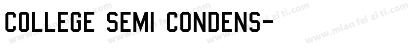 College Semi condens字体转换